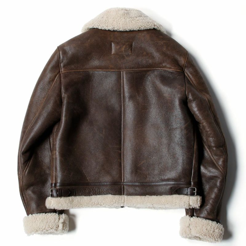 helstons｜サンダー ムートンジャケット｜レザー｜ブラウン