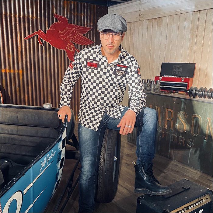 Warson Motors｜クーパーモナコ チェッカード シャツ｜モデル着用