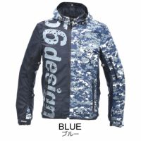 56design｜アシンメトリー コットン パーカー｜ファブリック｜ブルー