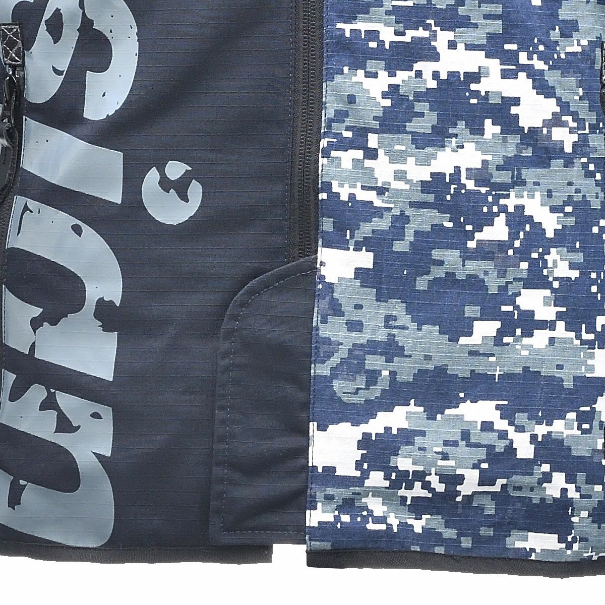 56design｜アシンメトリー コットン パーカー｜ファブリック｜ブルー