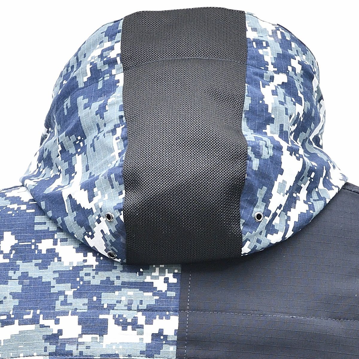 56design｜アシンメトリー コットン パーカー｜ファブリック｜ブルー