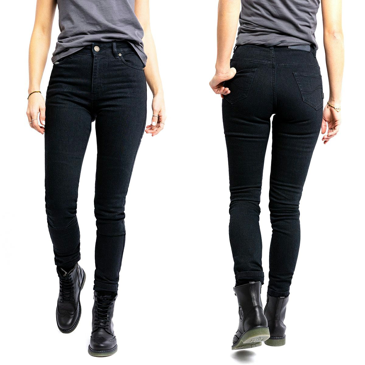 John Doe｜ルナ ハイ モノ XTM ジーンズ ウーマン｜デニム｜ブラック｜モデル着用