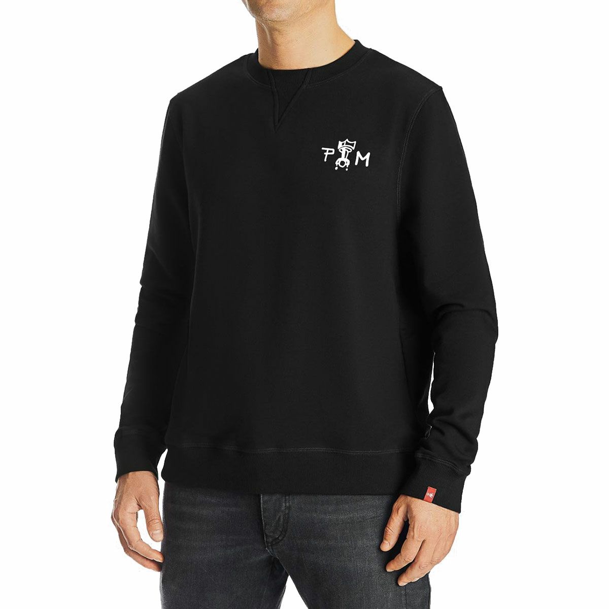 PANDO MOTO｜ジョン タイガー 01 スウェットシャツ｜ブラック｜モデル着用