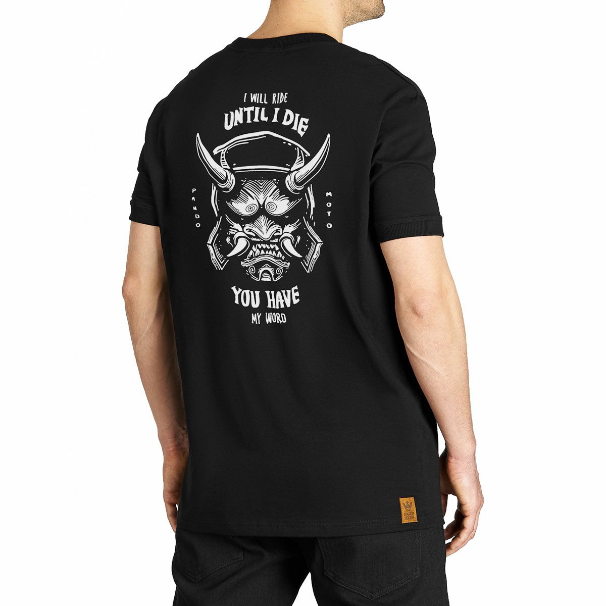 PANDO MOTO｜マイク ティル ダイ 1 Tシャツ｜ブラック｜モデル着用