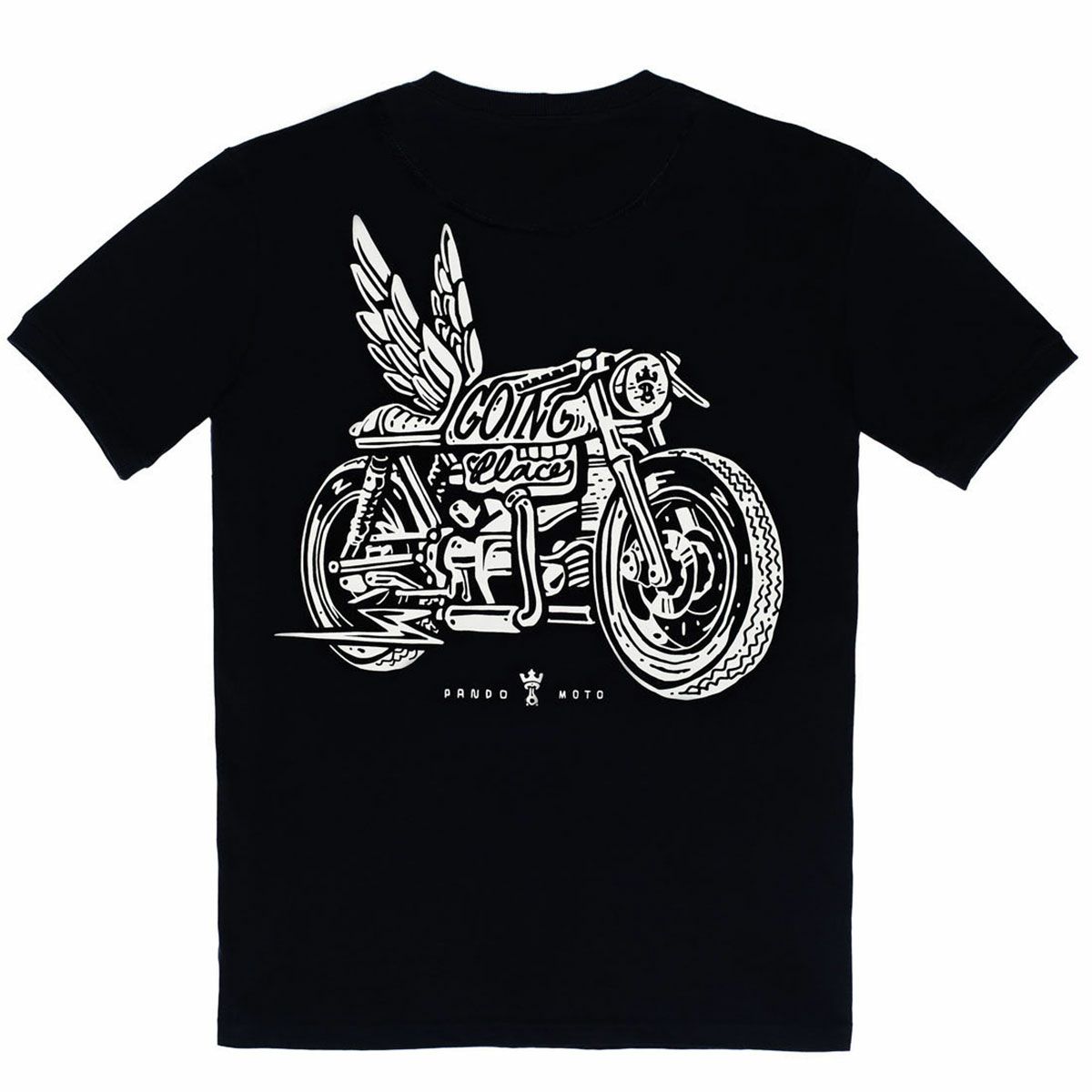 PANDO MOTO｜マイク モト ウィング 1 Tシャツ｜ブラック
