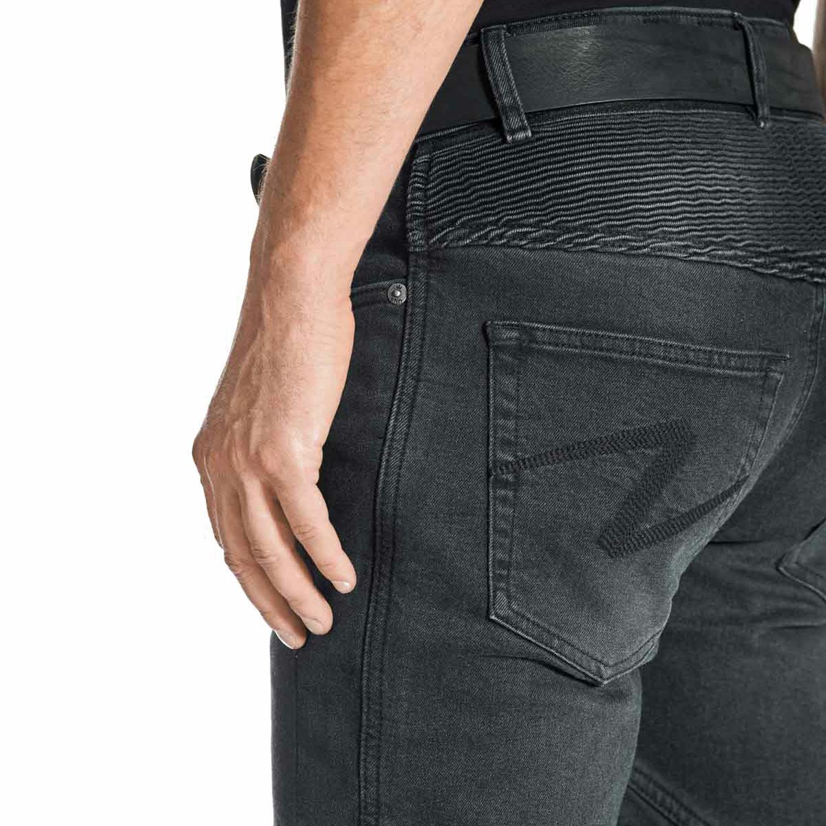 PANDO MOTO｜カール デビル 9｜デニム｜ブラック｜モデル着用