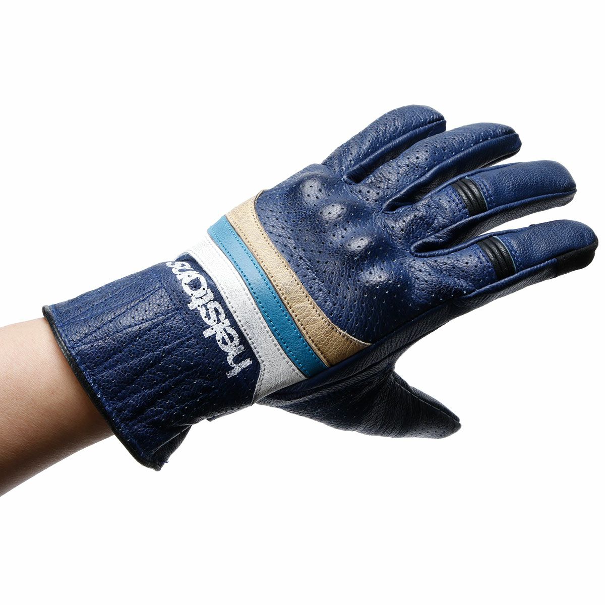 helstons｜モーラ エア グローブ｜サマー｜ブルー｜モデル着用