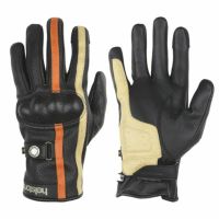 helstons｜イーグル エア グローブ｜サマー｜ブラック×オレンジ×ベージュ