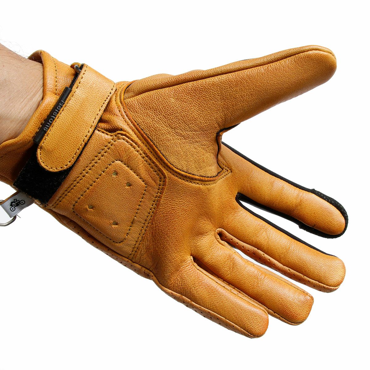 helstons｜カスタム グローブ｜3シーズン｜ゴールド｜モデル着用