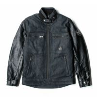 helstons｜ウィンストン コットン レザージャケット｜ファブリック｜ブラック