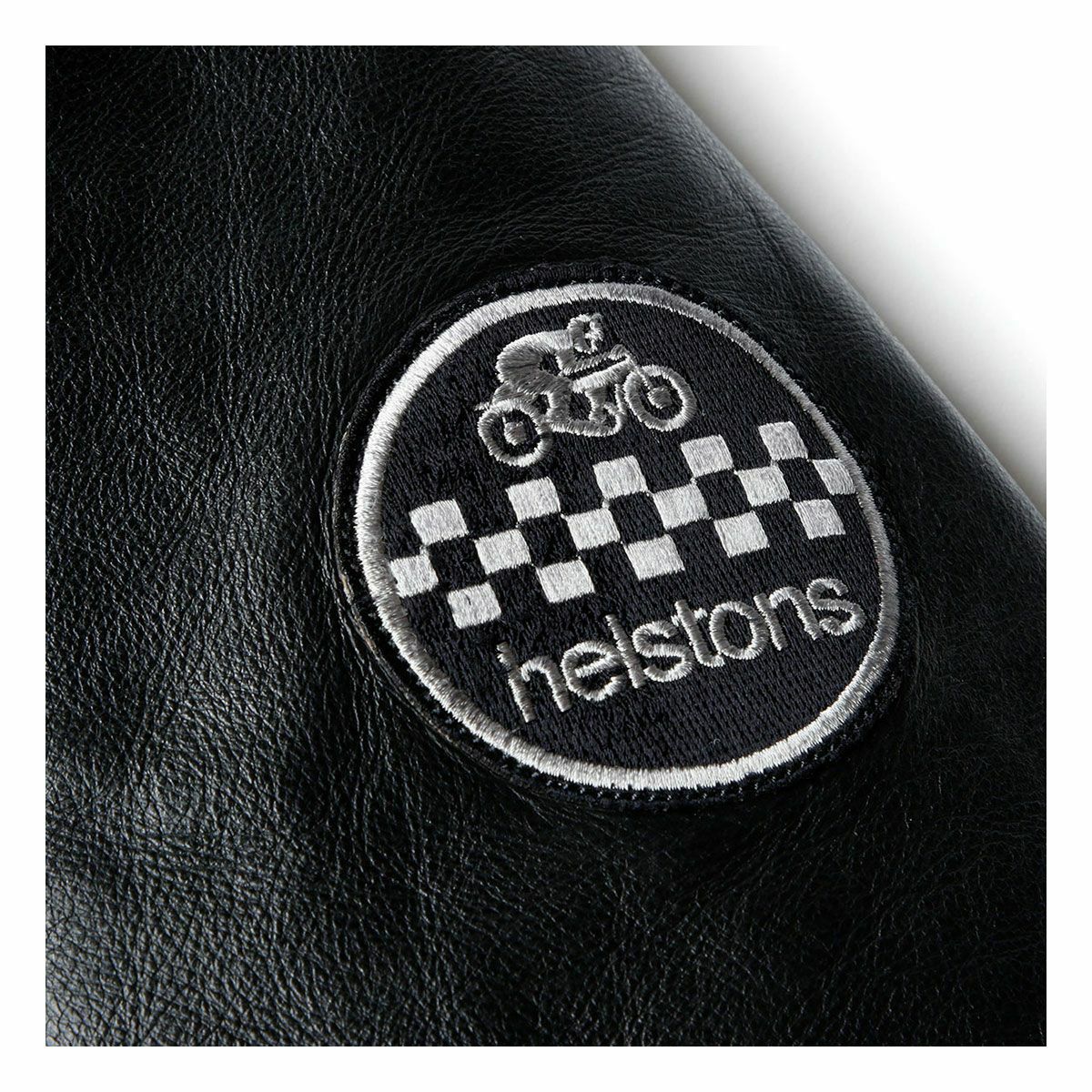 helstons｜ウィンストン コットン レザージャケット｜ファブリック｜ブラック