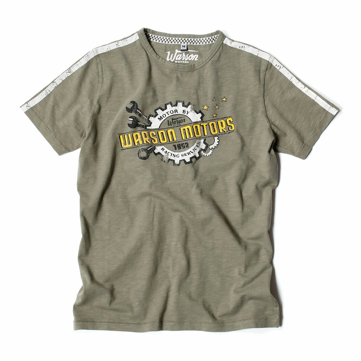 Warson Motors｜レーシング サービス ストーン Tシャツ｜カーキ