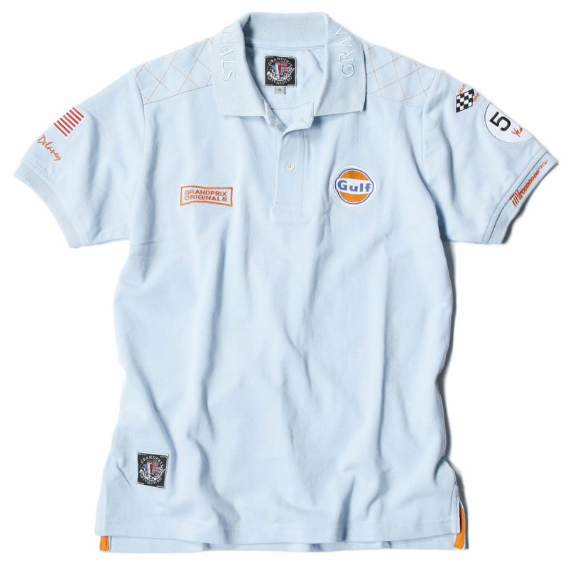 【新品・未使用タグ付き】【Gulf】M.ディレイニー ポロ　ネイビー　サイズL 新品・未使用タグ付き】【Gulf】M.ディレイニー ポロ ネイビー