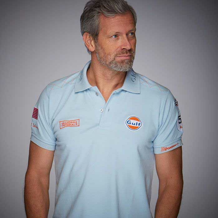 GULF｜M.ディレイニー ポロ｜ポロシャツ｜ガルフブルー