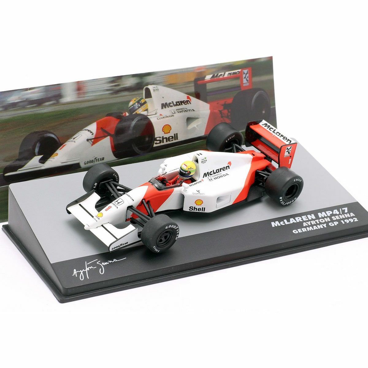 1/43 スケール マクラーレン MP4/7 アイルトン・セナ #1 1992 ドイツGP 