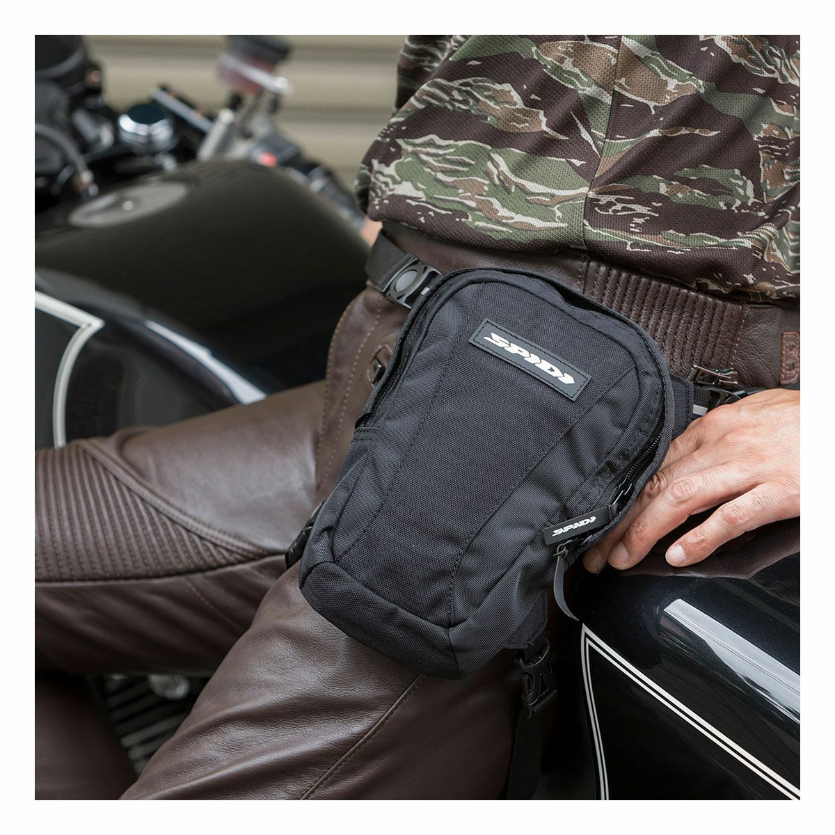 SPIDI｜レッグ バッグ｜レッグバッグ｜ブラック｜モデル着用