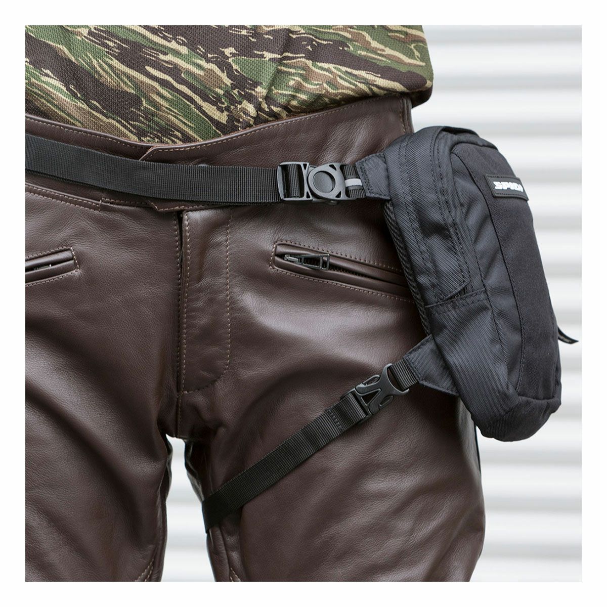 SPIDI｜レッグ バッグ｜レッグバッグ｜ブラック｜モデル着用