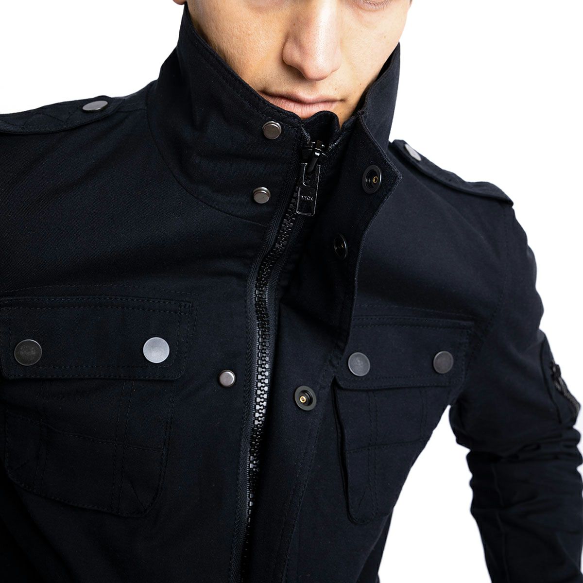 John Doe｜XTM エクスプローラー ジャケット｜ファブリック｜ブラック｜モデル着用