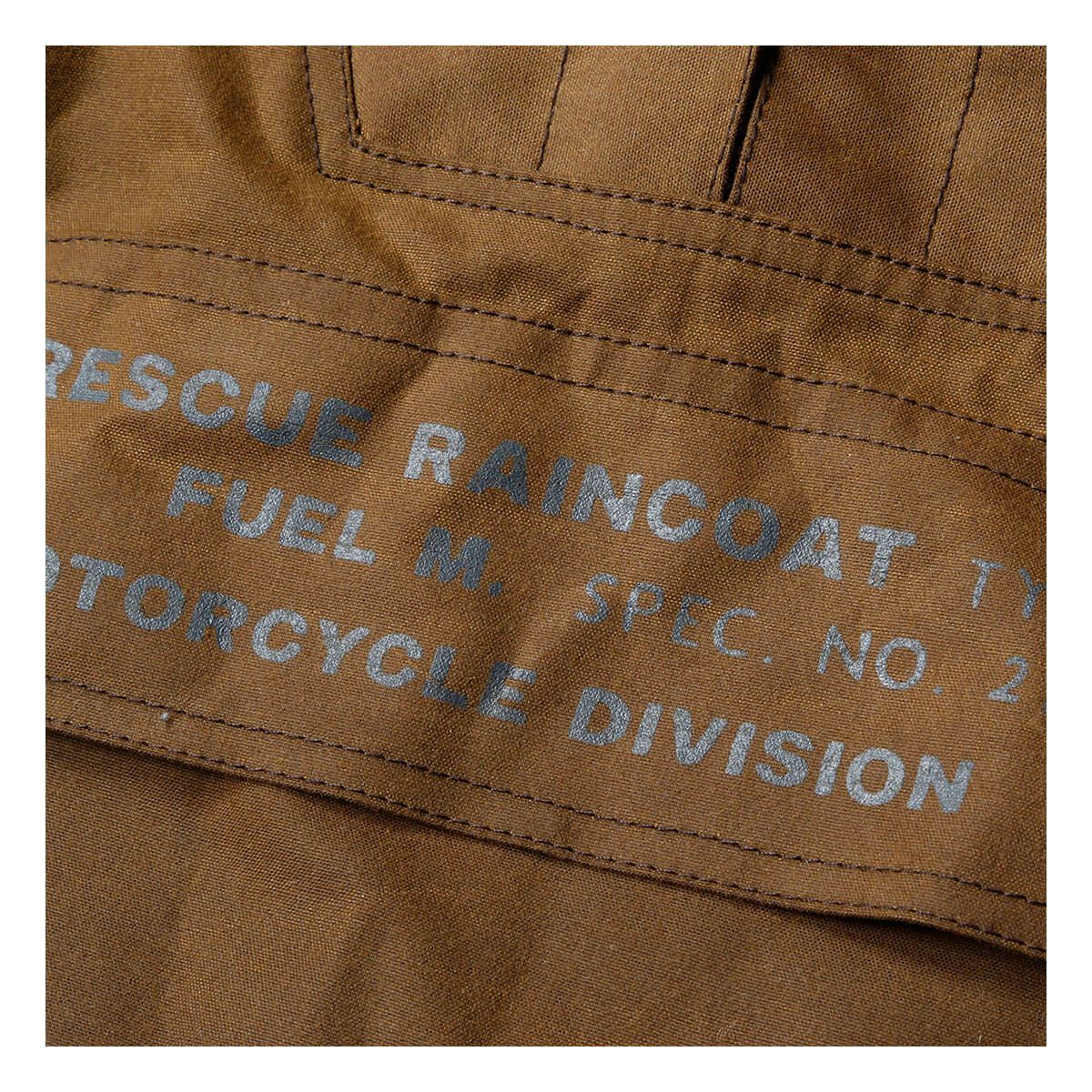 Fuel Motorcycles｜レスキュー レインコート｜レインウェア｜ブラウン