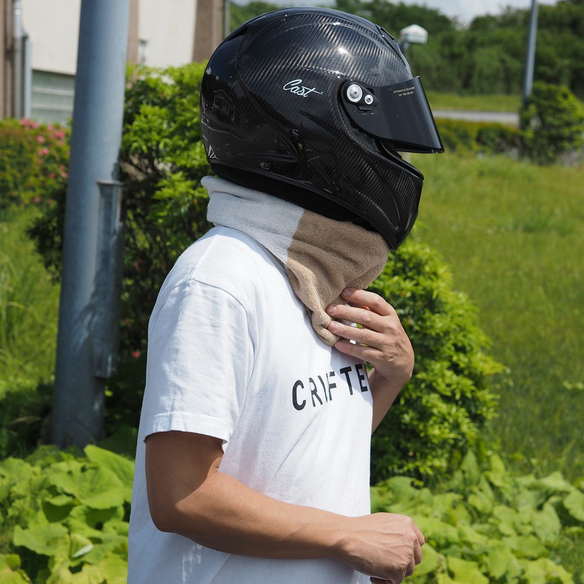 WARP｜ジッパーループタオル｜その他雑貨｜アイボリー｜モデル着用