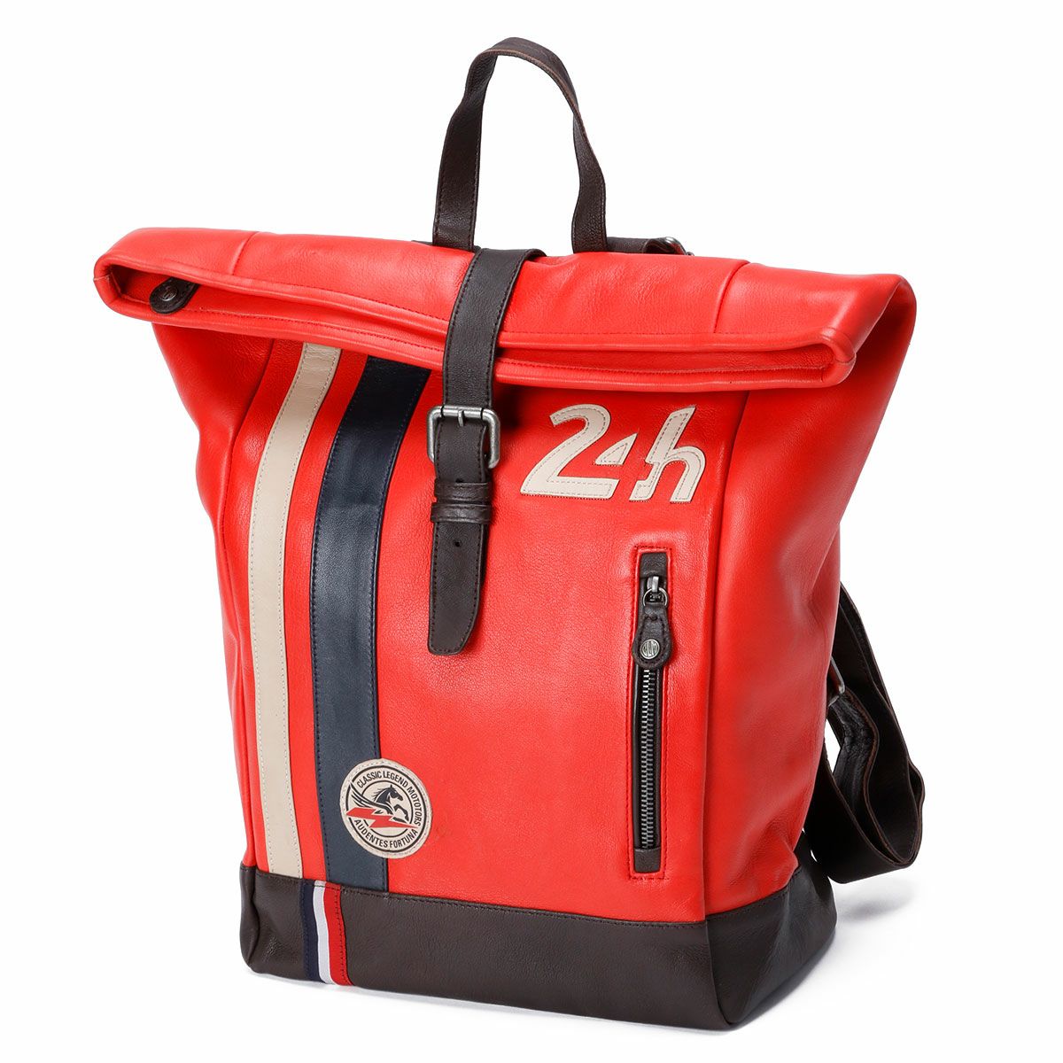 CLASSIC LEGEND MOTORS｜【ル・マン24時間レース・オフィシャルライセンス商品】レザー バックパック｜ブライトレッド