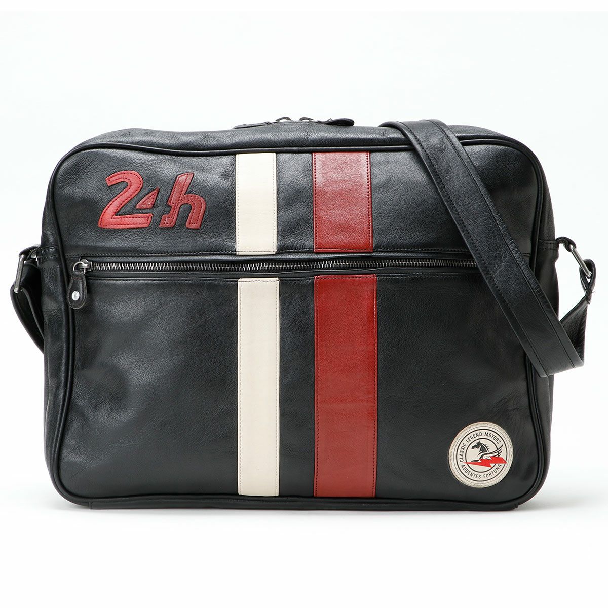 CLASSIC LEGEND MOTORS｜【ル・マン24時間レース・オフィシャルライセンス商品】メッセンジャー レザー バッグ｜ブラック
