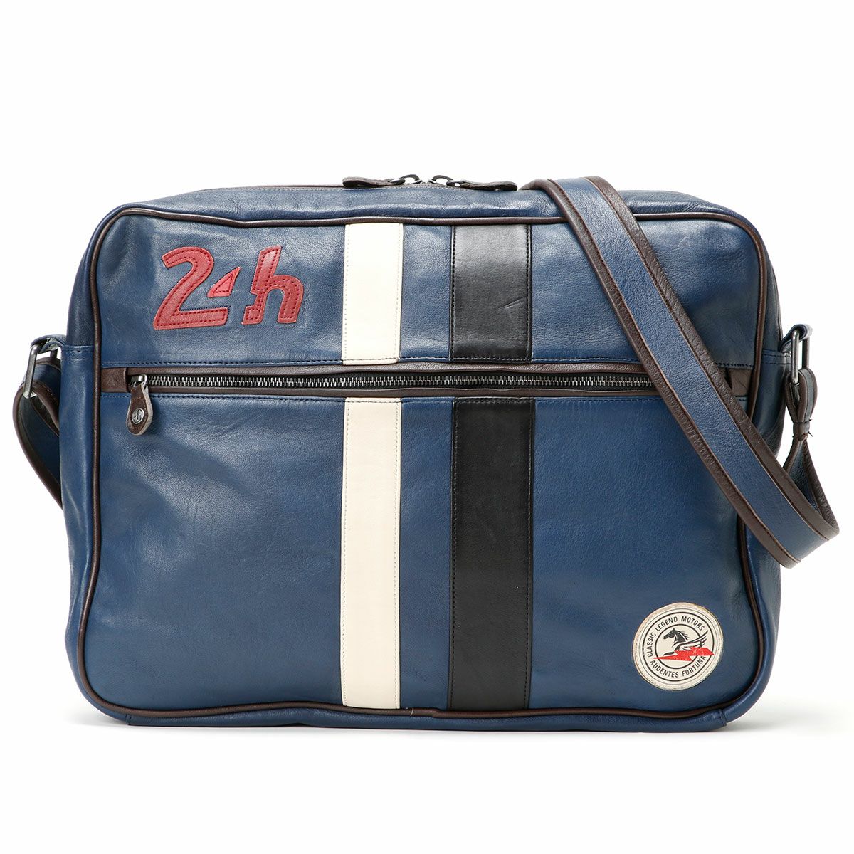 CLASSIC LEGEND MOTORS｜【ル・マン24時間レース・オフィシャルライセンス商品】メッセンジャー レザー バッグ｜ブルー