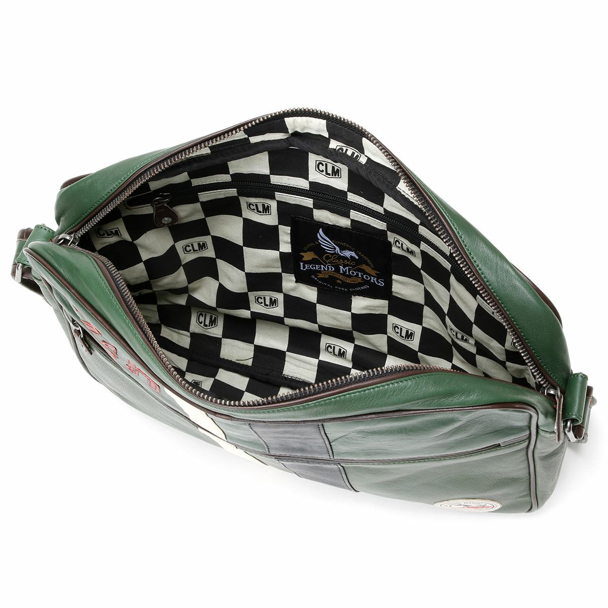 CLASSIC LEGEND MOTORS｜【ル・マン24時間レース・オフィシャルライセンス商品】メッセンジャー レザー バッグ｜グリーン