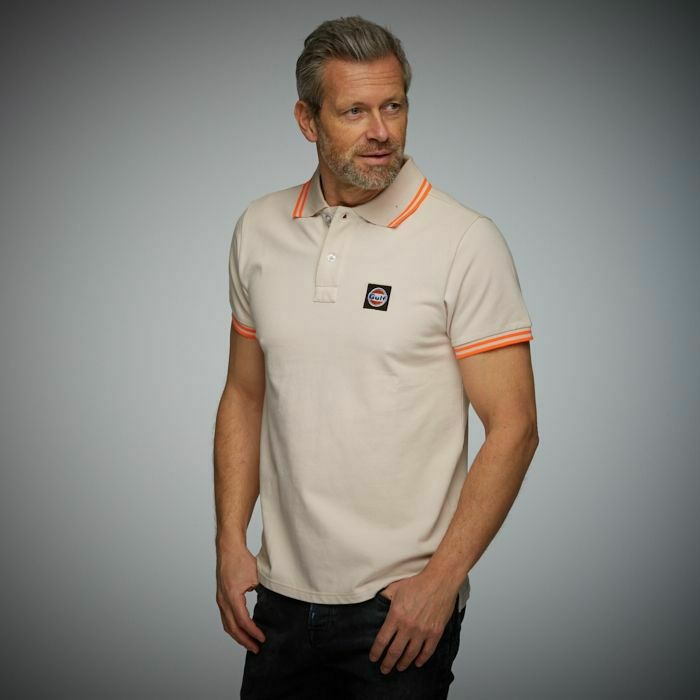 GULF｜ガルフ ポロ｜ポロシャツ｜サンド｜モデル着用