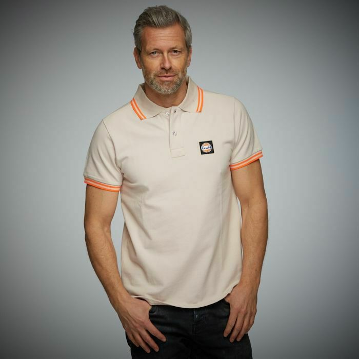 GULF｜ガルフ ポロ｜ポロシャツ｜サンド｜モデル着用