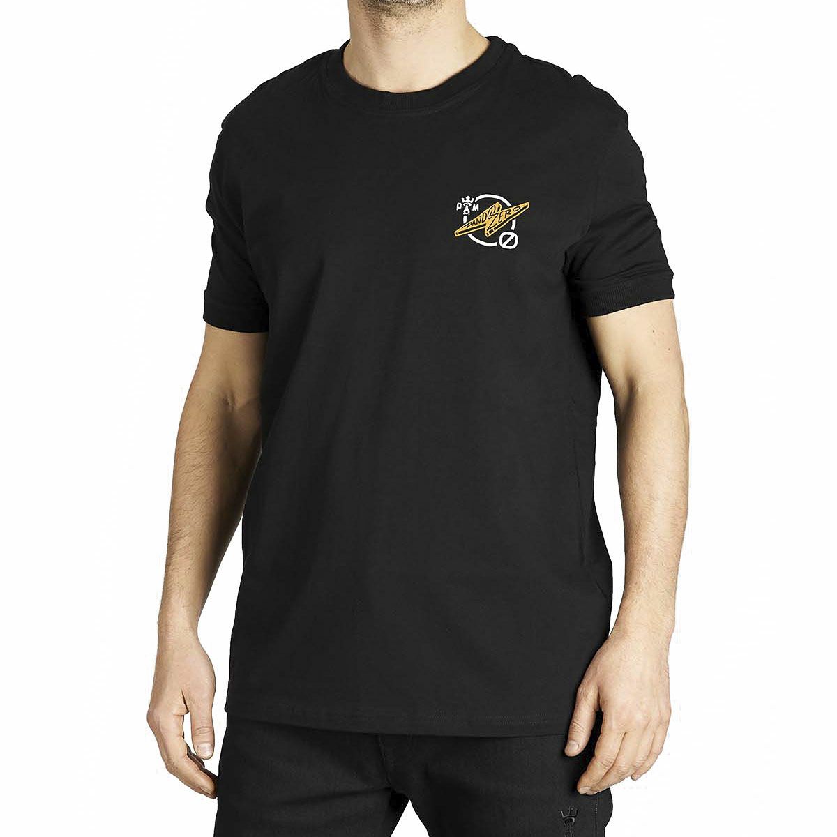 PANDO MOTO｜マイク ゼロ 1 Tシャツ｜ブラック｜モデル着用