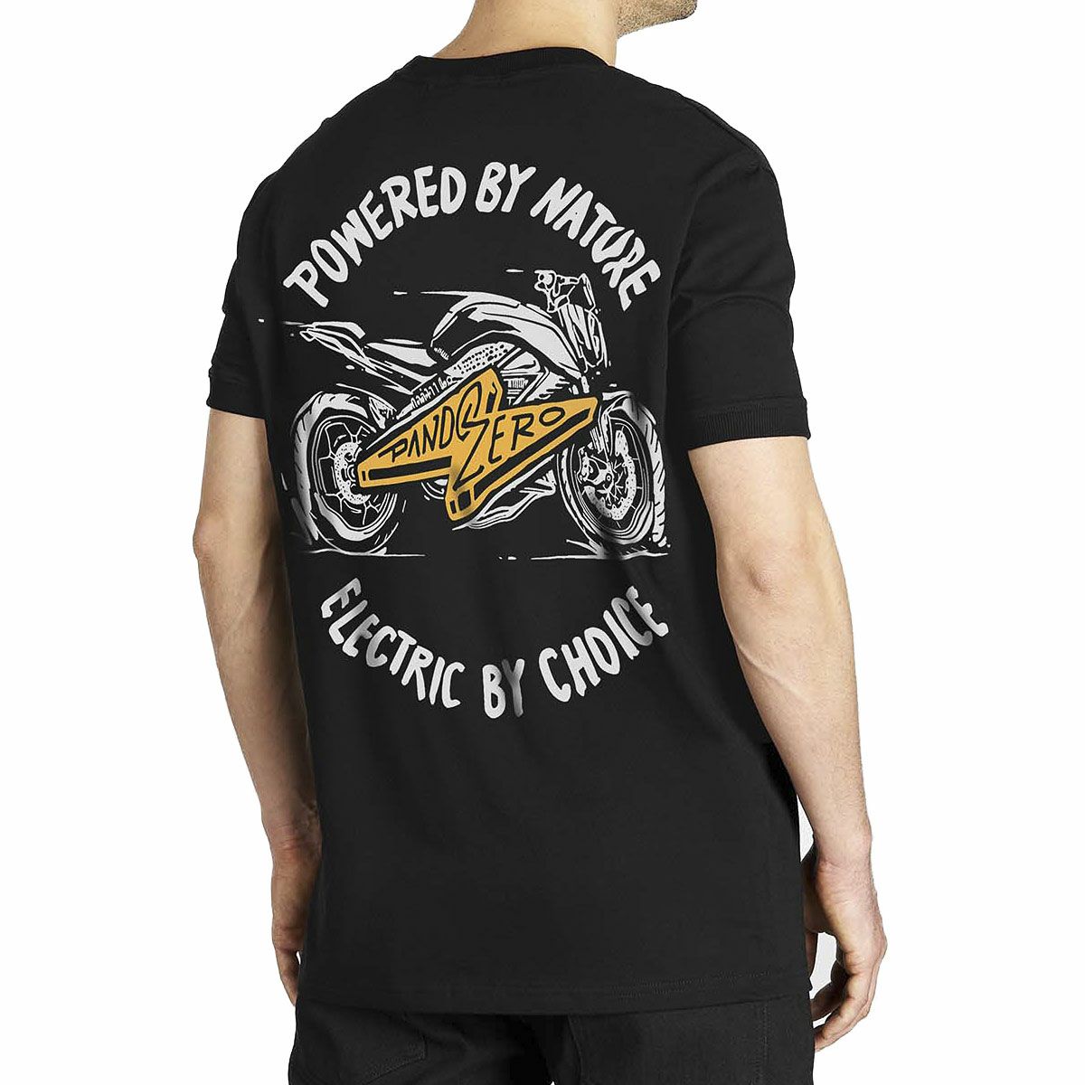 PANDO MOTO｜マイク ゼロ 1 Tシャツ｜ブラック｜モデル着用