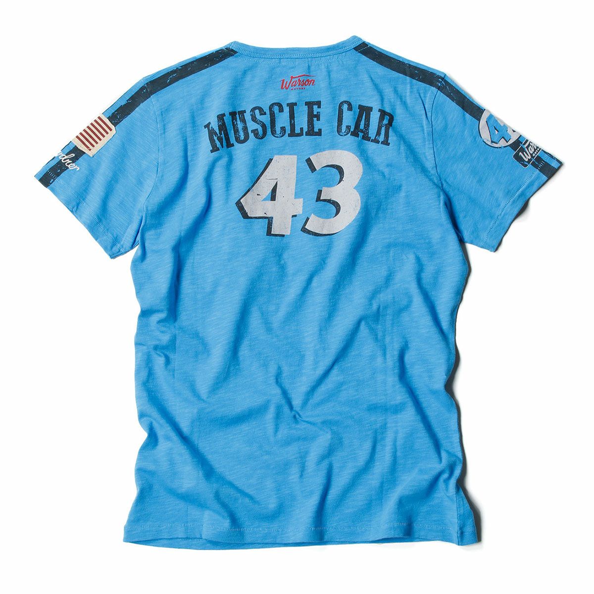 Warson Motors｜V8 Tシャツ｜ブルー