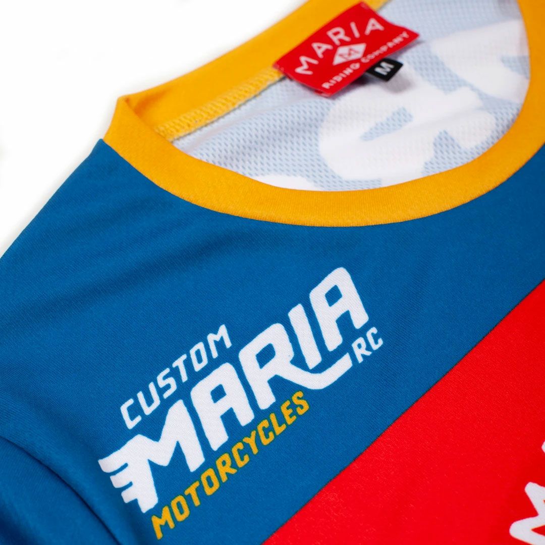 Maria Riding Company｜エニー サンデー マリア オフロード レーシング ジャージ｜MXジャージ｜ブルー×レッド｜