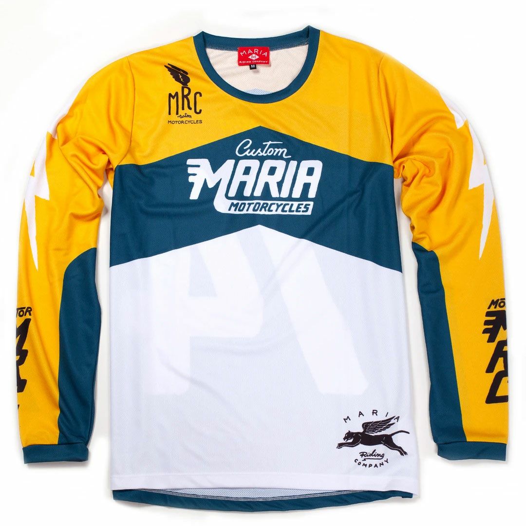 Maria Riding Company｜エレトリカ マリア オフロード レーシング ジャージ｜MXジャージ｜イエロー×ブルー×ホワイト