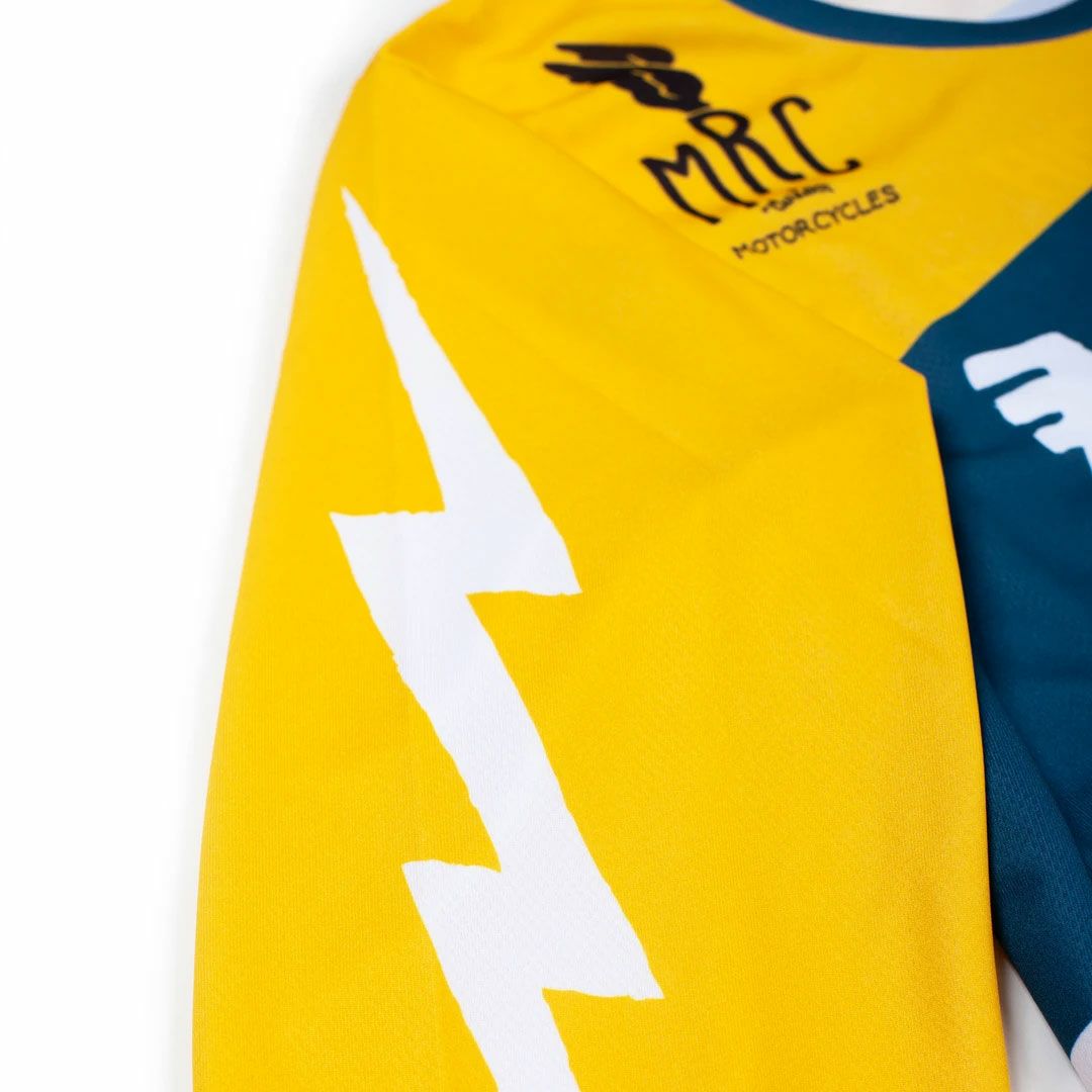 Maria Riding Company｜エレトリカ マリア オフロード レーシング ジャージ｜MXジャージ｜イエロー×ブルー×ホワイト