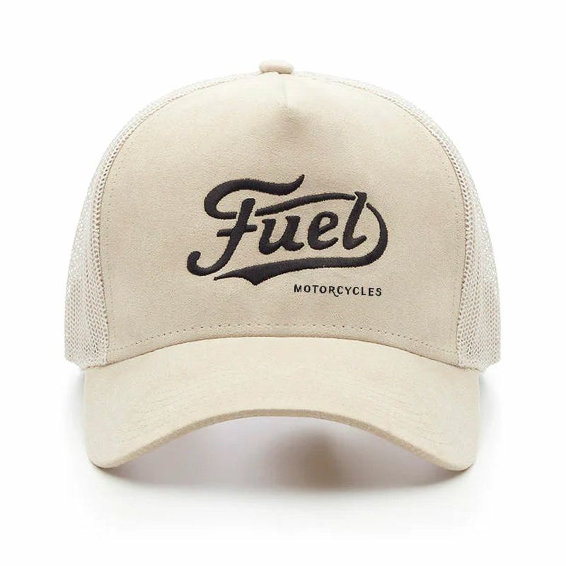 Fuel Motorcycles｜ロゴ キャップ スウェード｜帽子｜ベージュ