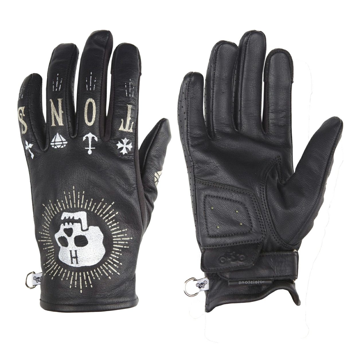 helstons｜グラフィック グローブ レディ｜3シーズン｜ブラック