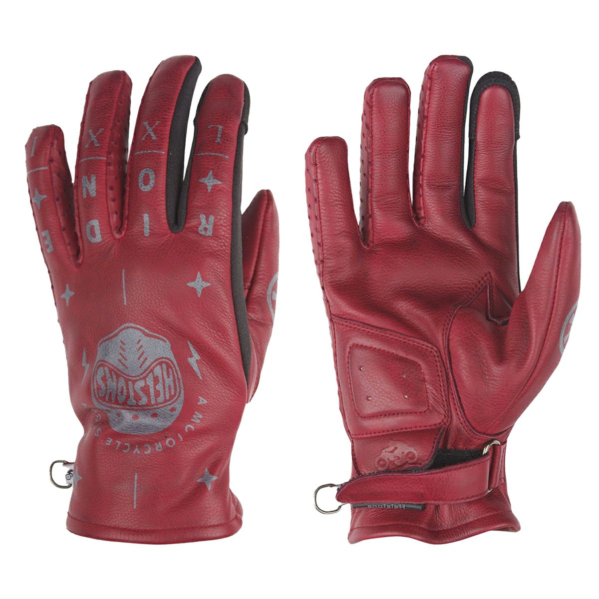 helstons｜グラフィック グローブ レディ｜3シーズン｜ボルドー