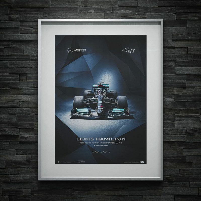 MERCEDES AMG PETRONAS F1 TEAM ルイス・ハミルトン 2021 コレクターズ ポスター