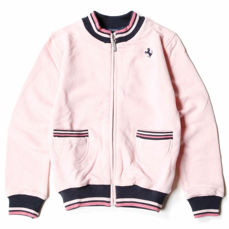Ferrari｜フェラーリ フルジップ フリース キッズ｜スウェット｜ピンク