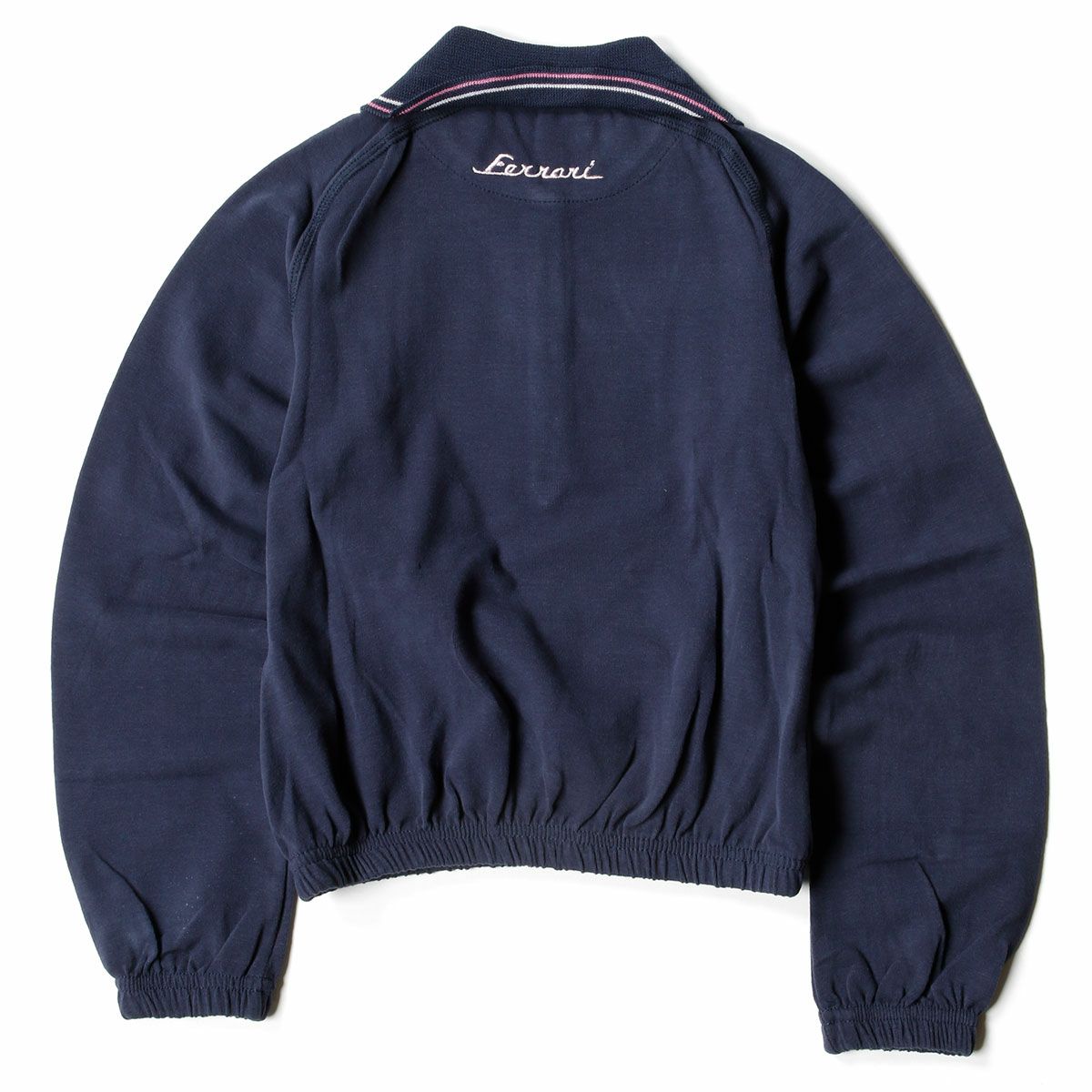 Ferrari｜フェラーリ ピケ 長袖 ポロシャツ キッズ｜ネイビー