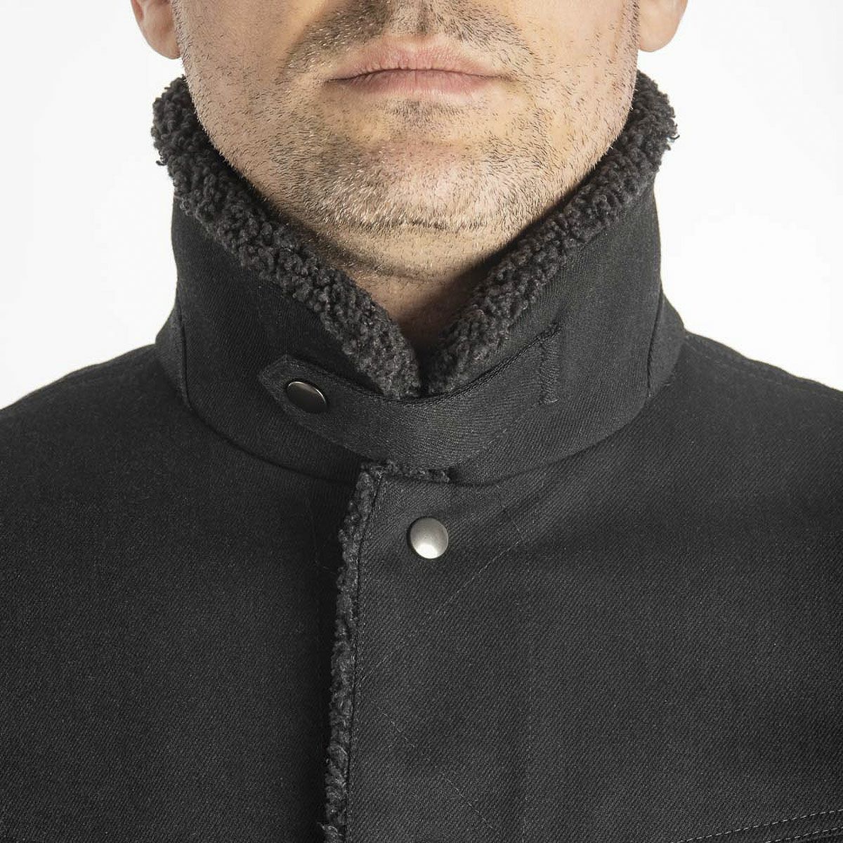 PANDO MOTO｜ハスキー コア 01｜ファブリック｜ブラック｜モデル着用