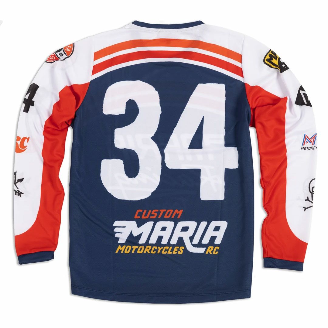 Maria Riding Company｜スーパー ライダー マリア オフロード レーシング ジャージ｜MXジャージ｜レッド×ブルー×ホワイト