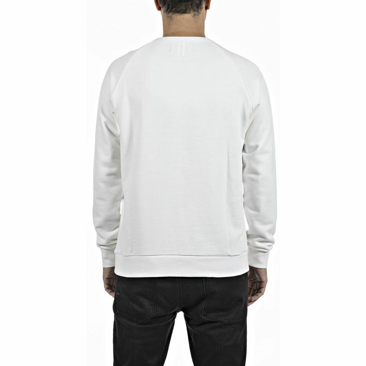 Replay｜ロゴ スウェットシャツ｜スウェット｜ホワイト｜モデル着用