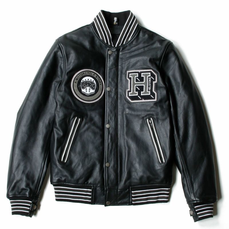 helstons｜カレッジ レザー ジャケット｜
