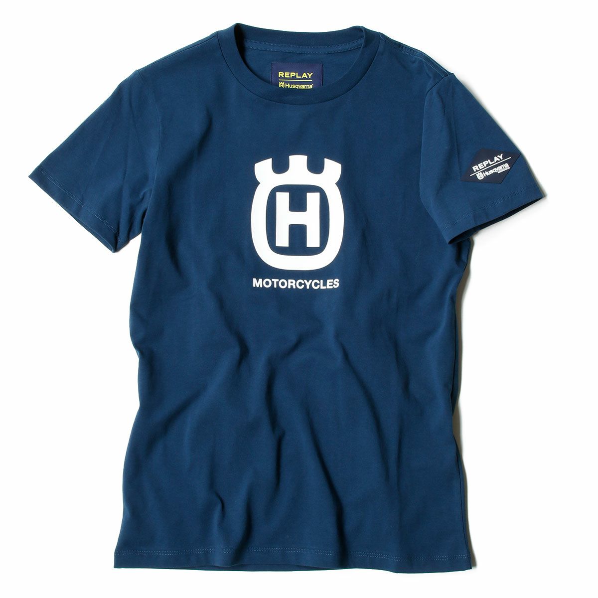 Replay｜オーガニック コットン Tシャツ｜ネイビーブルー