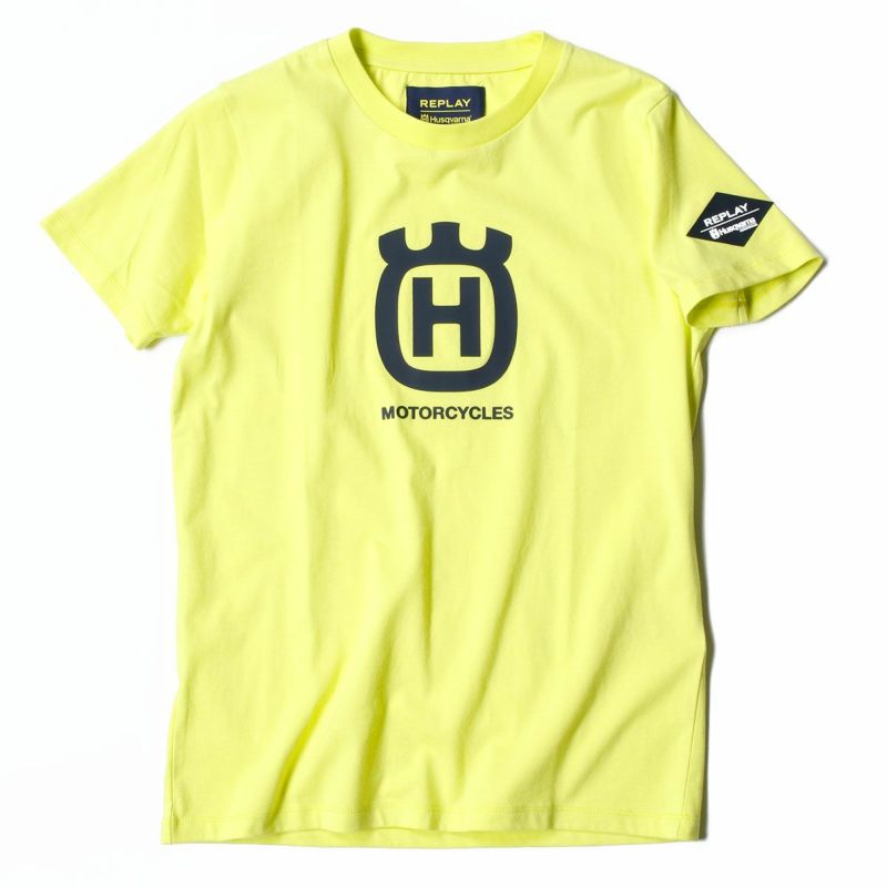 Replay｜オーガニック コットン Tシャツ｜ネオンイエロー