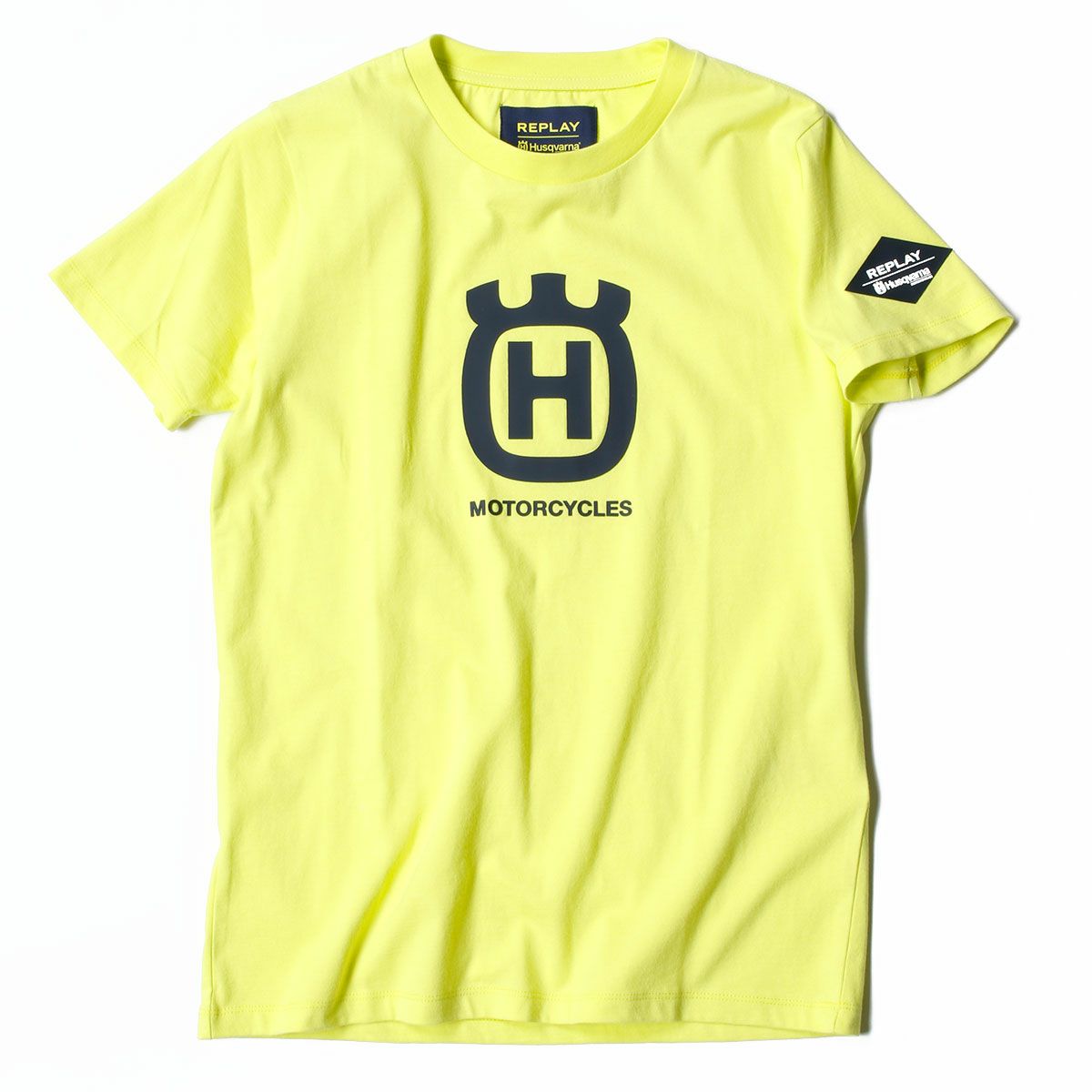 Replay｜オーガニック コットン Tシャツ｜ネオンイエロー