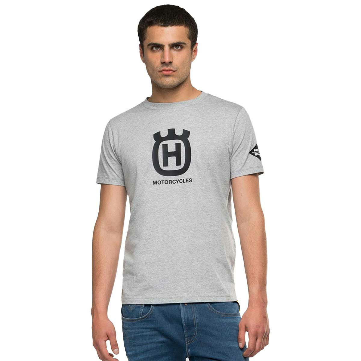 Replay｜オーガニック コットン Tシャツ｜Replay｜オーガニック コットン Tシャツ｜メランジ｜モデル着用